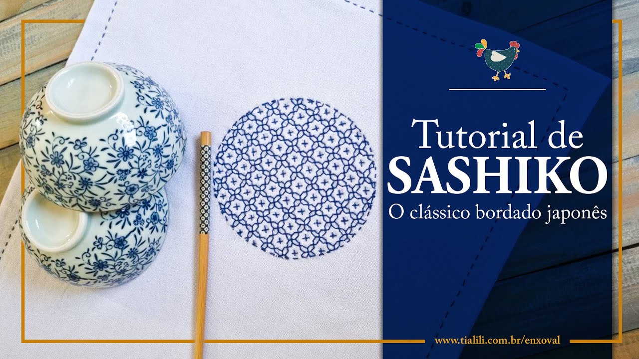 Tutorial de SASHIKO: como fazer o bordado japonês, passo a passo para iniciantes - #bordado à mão