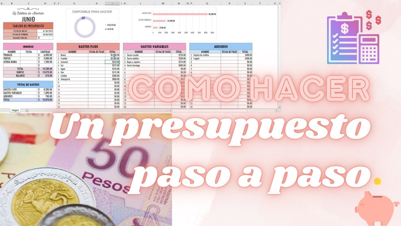 PRESUPUESTO PASO A PASO | Guía para principiantes | Presupuesto de base cero | Finanzas personales.
