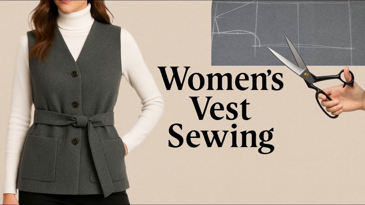 Women’s Autumn Vest Sewing Tutorial ✂️– Easy & Quick for Beginners✅️