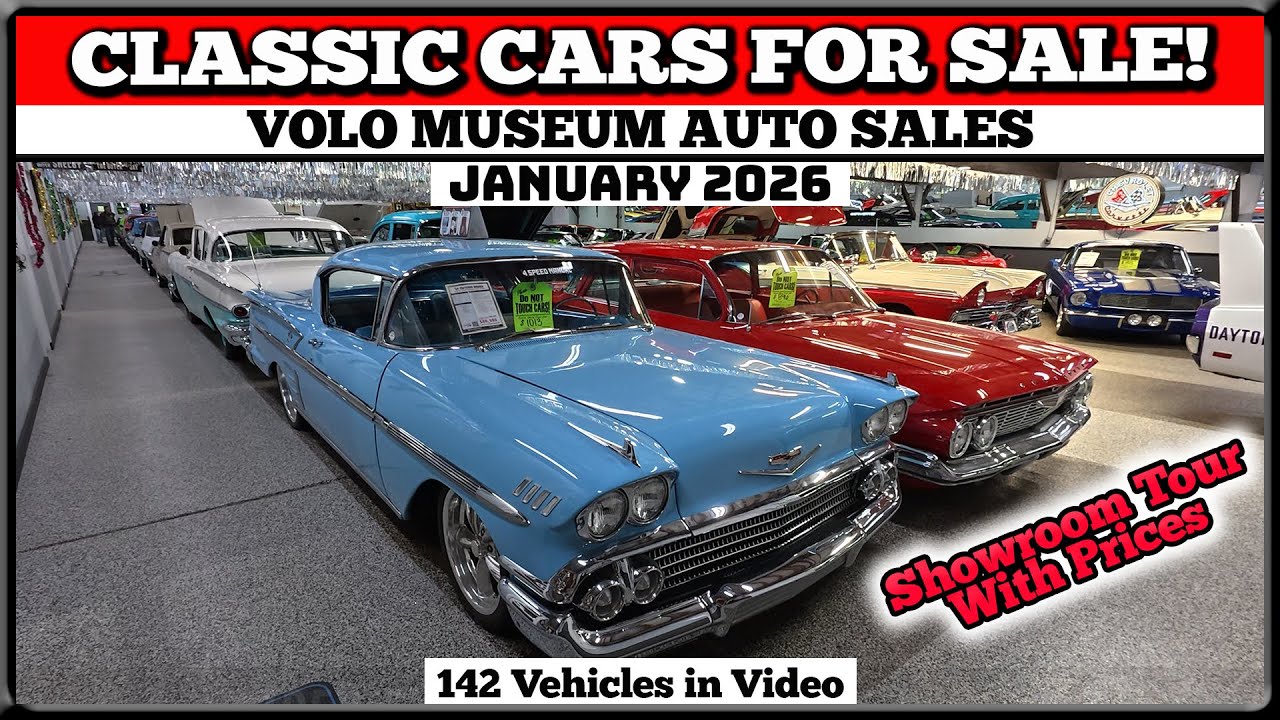 FOR SALE CLASSIC CARS   Showroom Tour   Volo Auto Museum Sales   Lot Walk January 2026