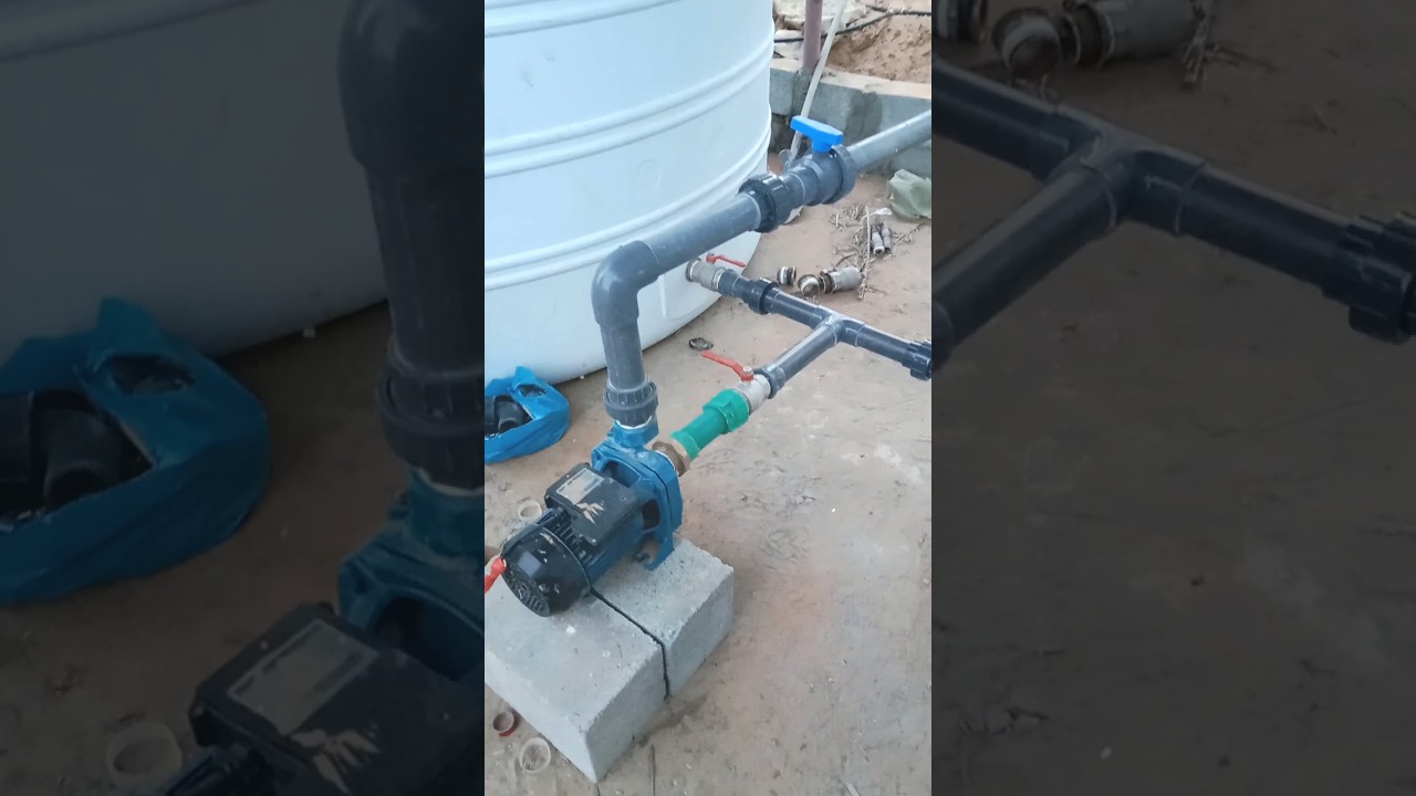 Water pump connect with water tanks||plumbing tips #plumbing #art #pipeplug #multipipe