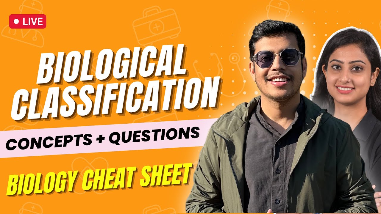 BIOLOGICAL CLASSIFICATION | Concepts + Questions | Biology Cheat Sheet | NEET 2023