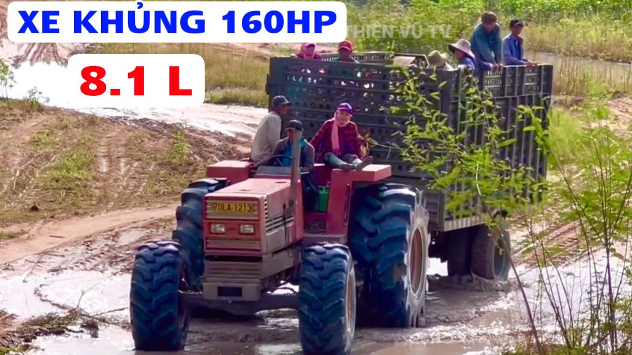 Máy cày khủng long fiat 1580 thách thức mọi địa hình ở tây ninh