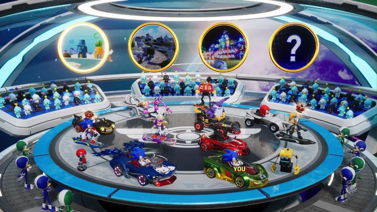 Sonic Racing: CrossWorlds bikini bottom 2nd place race 2