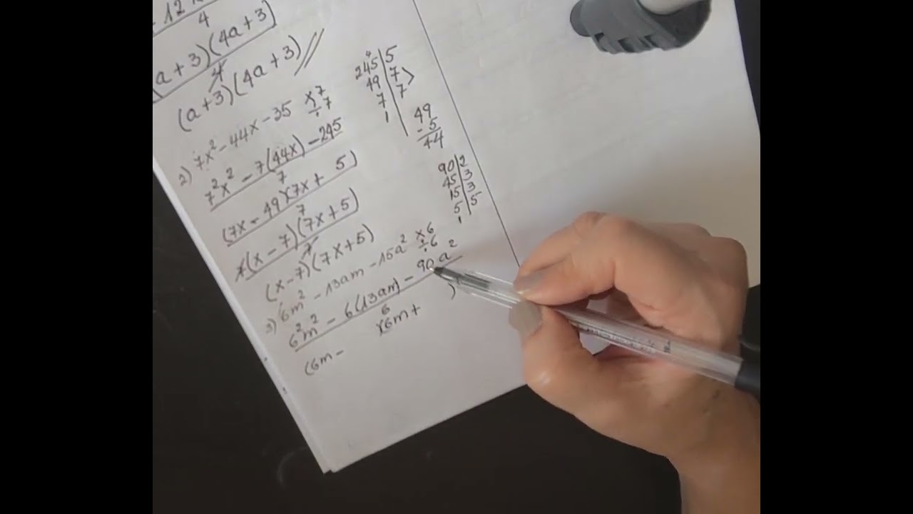 7o caso de Factorización. TRINOMIO DE LA FORMA ax^2+bx+c
