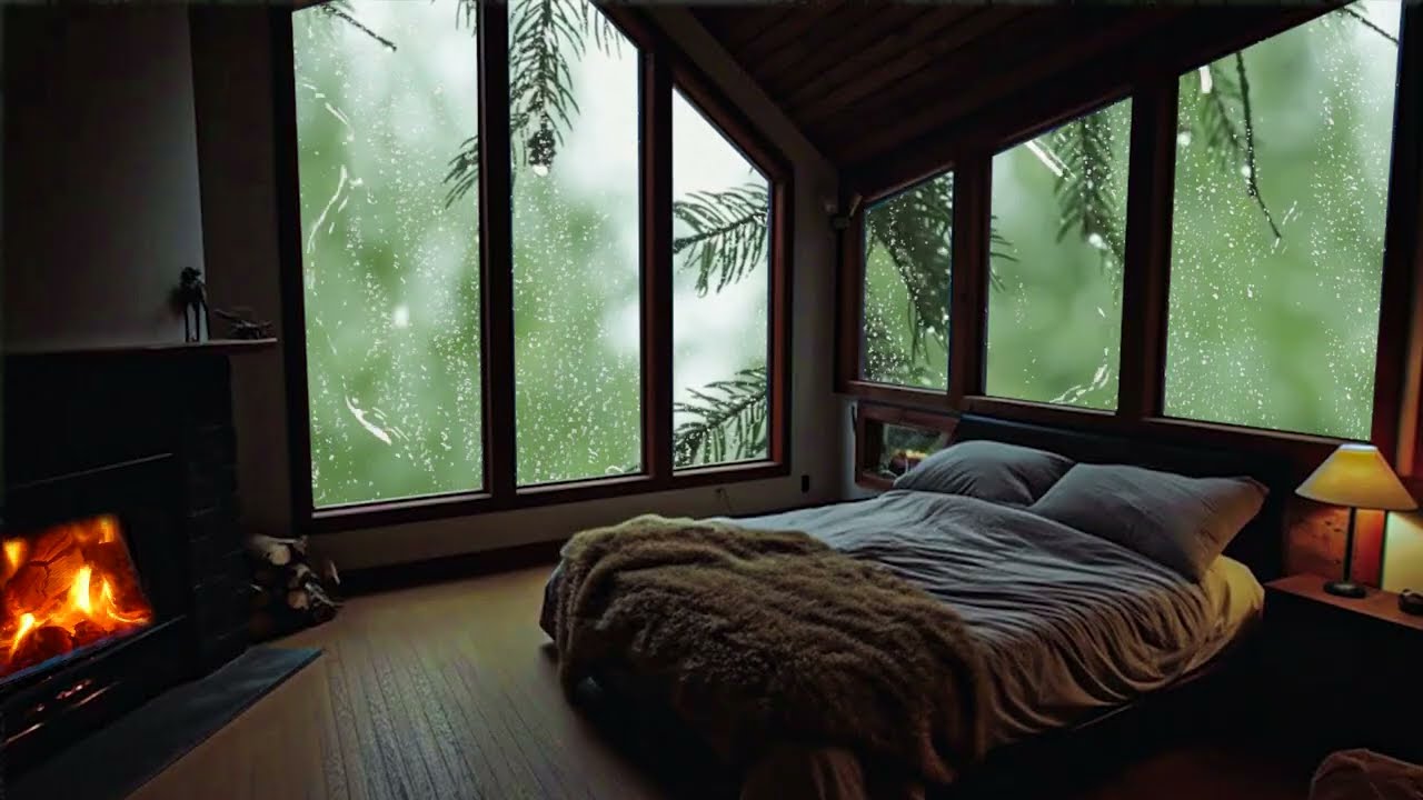 Ambient Night Rain to Let Go of the Day | 12 Hours Rain Sounds for Sleeping