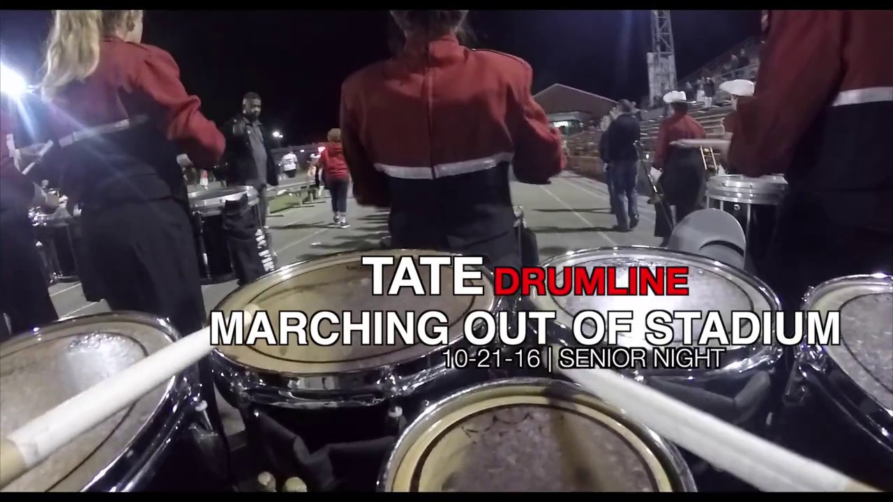Awesome Drumline Marching Cadence Out of Stadium | 10-21-16