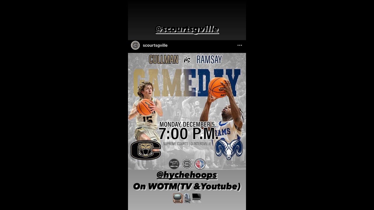 HycheHoops - 12/05/22 - Ramsay vs Cullman High School Basketball