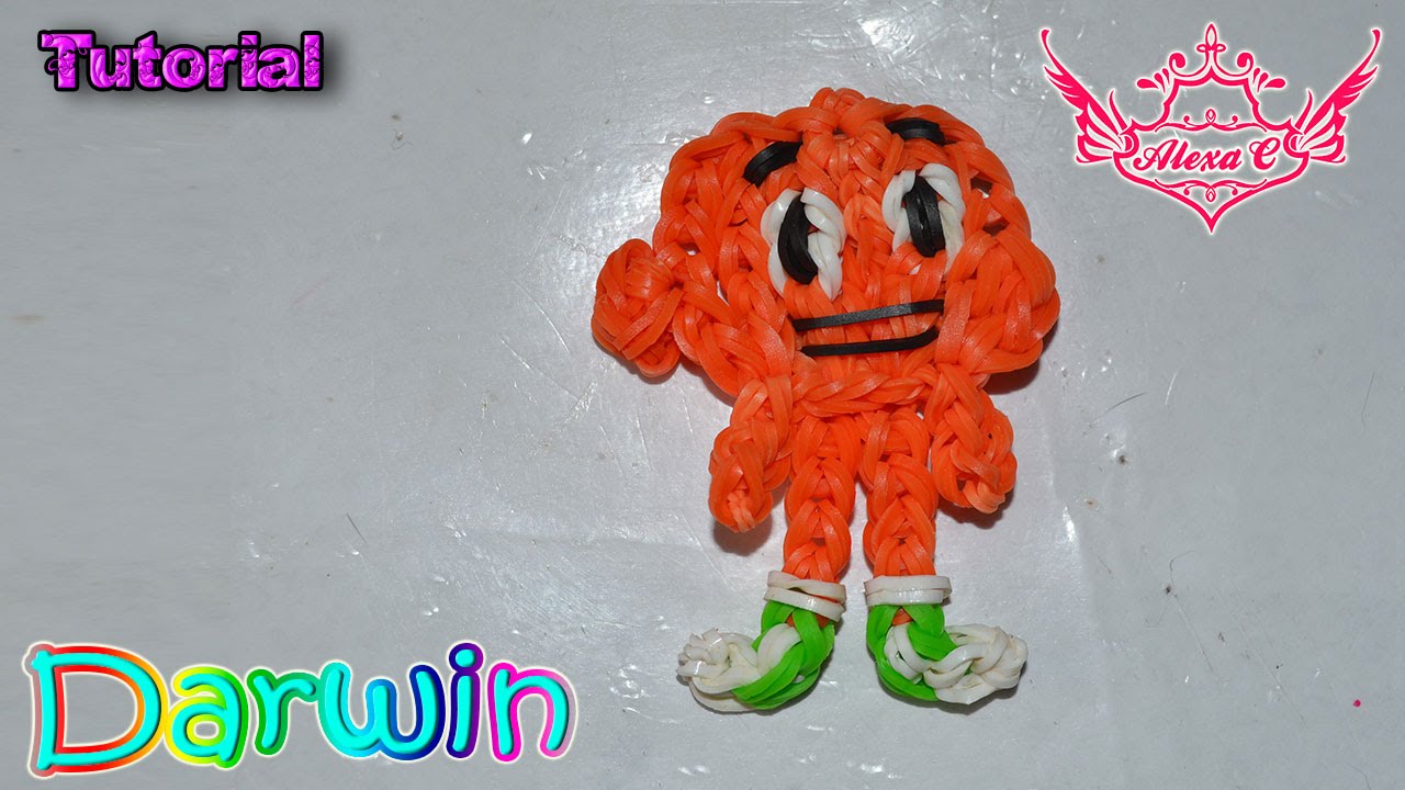 ♥ Tutorial: Darwin de gomitas (sin telar) ♥