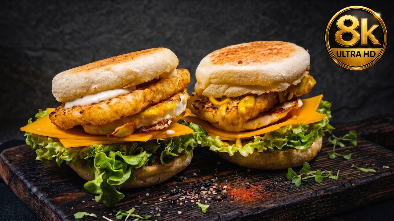 Viral Breakfast in 2026 l Try These Egg Hashbrown English Muffins_8k.Canadian breakfast everyday 
