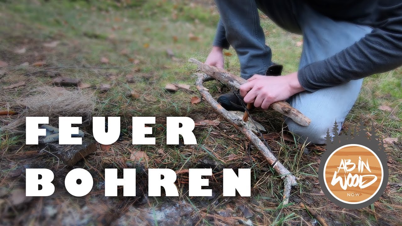 Feuerbohren mit Schnürsenkel