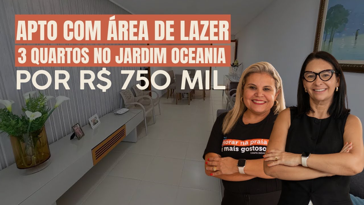 Apartamento em João Pessoa, Jardim Oceania, projetado, 3 quartos por R$ 750 Mil