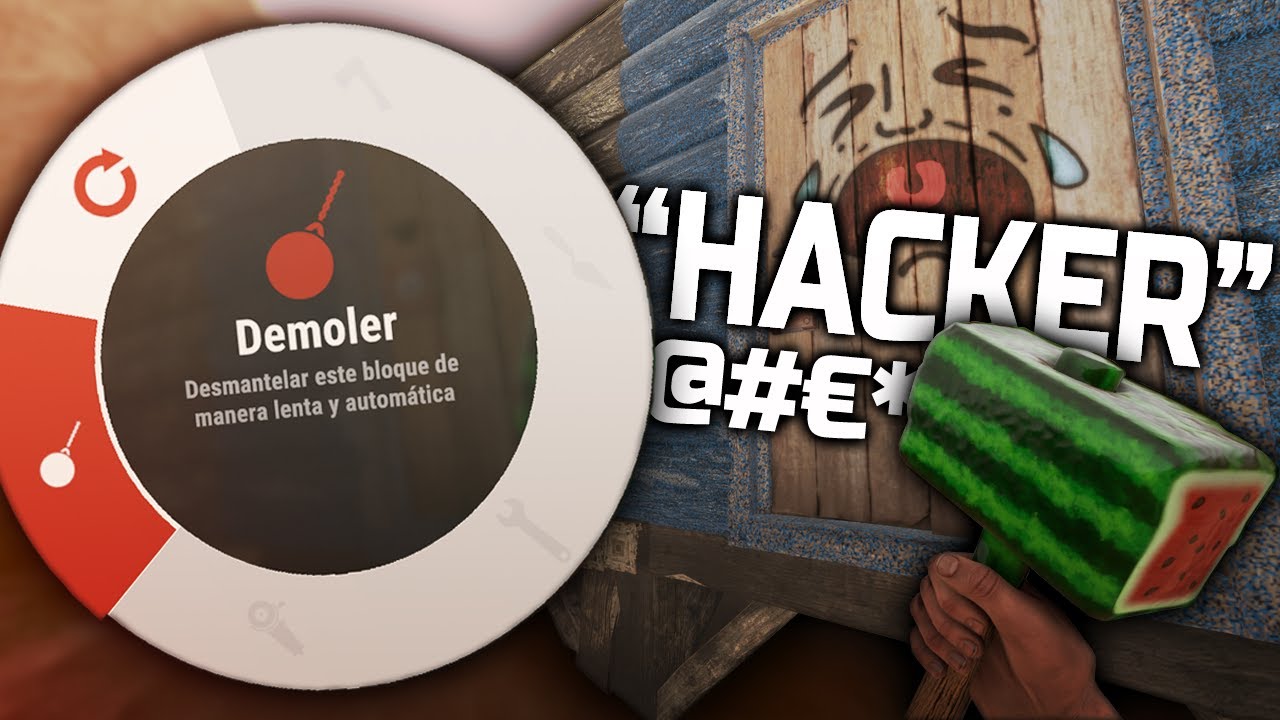 HE CALLS ME A HACKER AND INSULTS ME FOR BREAKING HIS WALL | Rust Spanish