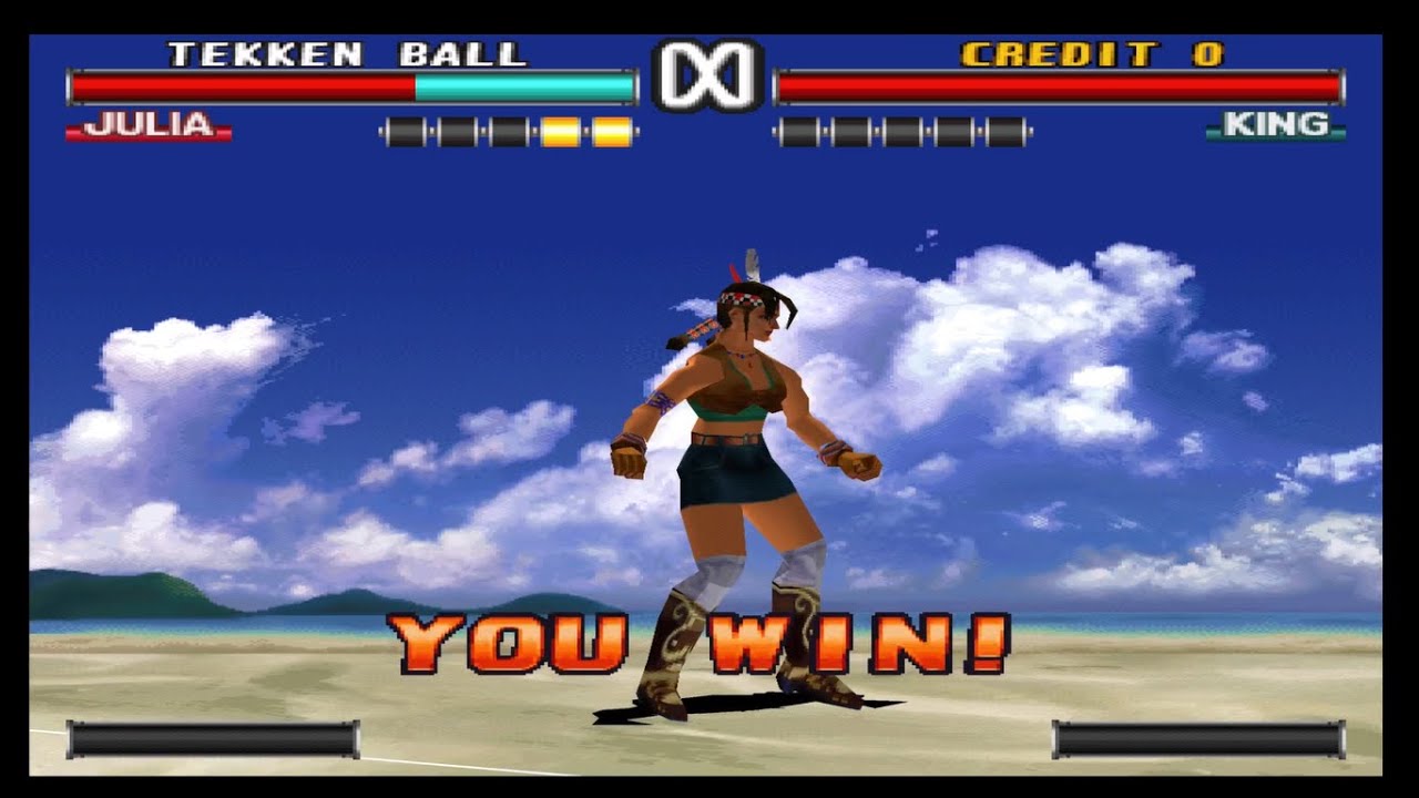 Tekken 3 julia (1P outfit) vs king (2P oufit) (tekken ball)