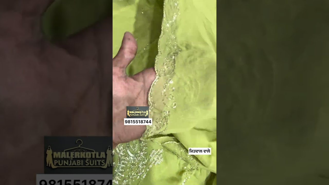 ਵਿਸਕੋਸ ਔਰਗੰਜਾ ਉੱਤੇ ਹੈਂਡ ਵਰਕ 😍hand work on viscous organza😍