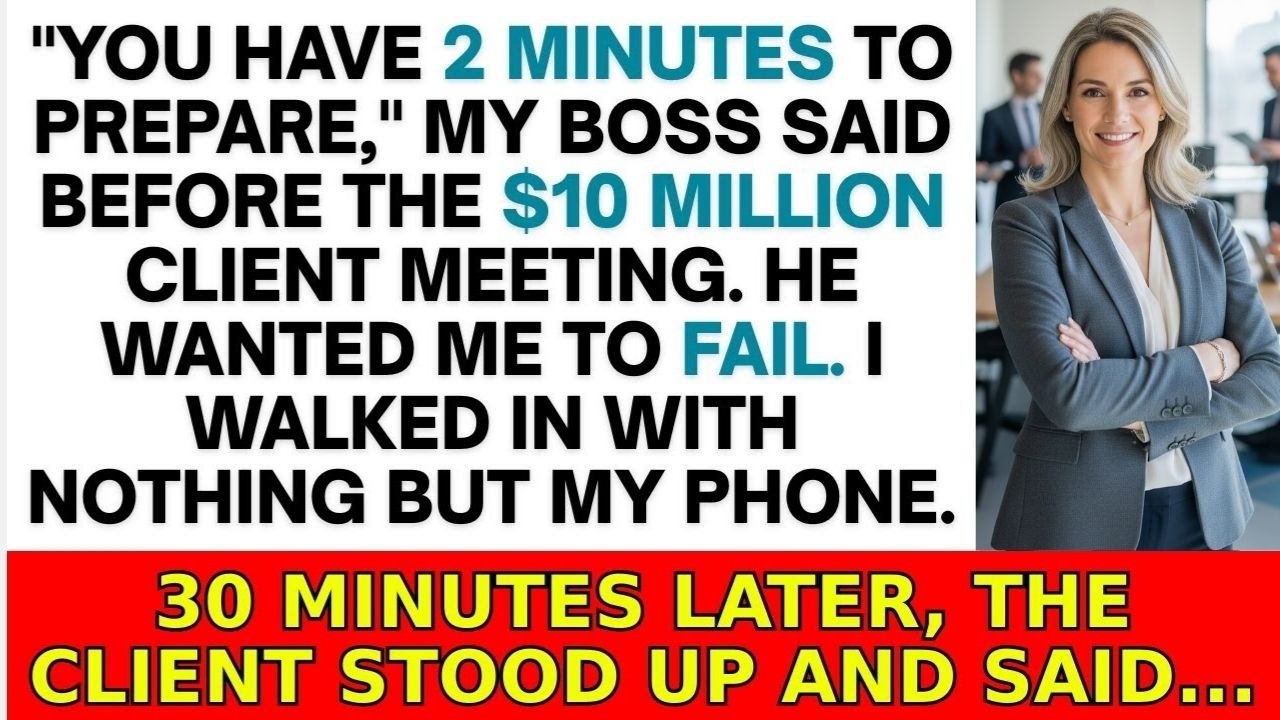 I Was Given 2 Minutes Notice Before The Biggest Meeting Of My Career - What I Did Next...