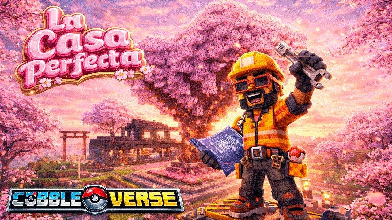 🥉 COBBLEVERSE | La CASA más HERMOSA que he hecho en Minecraft 🌸🏡 | Cerezo Gigante en Cobbleverse