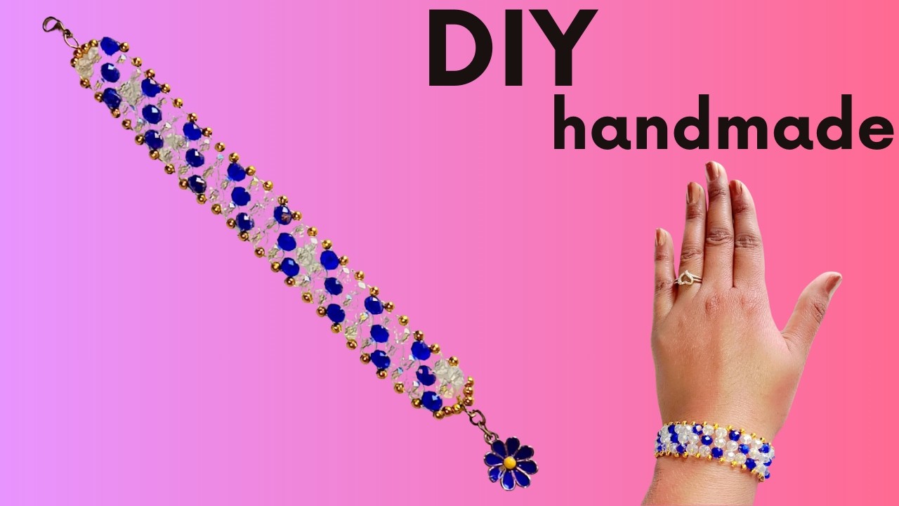 Make a Luxury Crystal & Pearl Bracelet at Home | Diy Cute Beaded Bracelet Making | Trending DIY