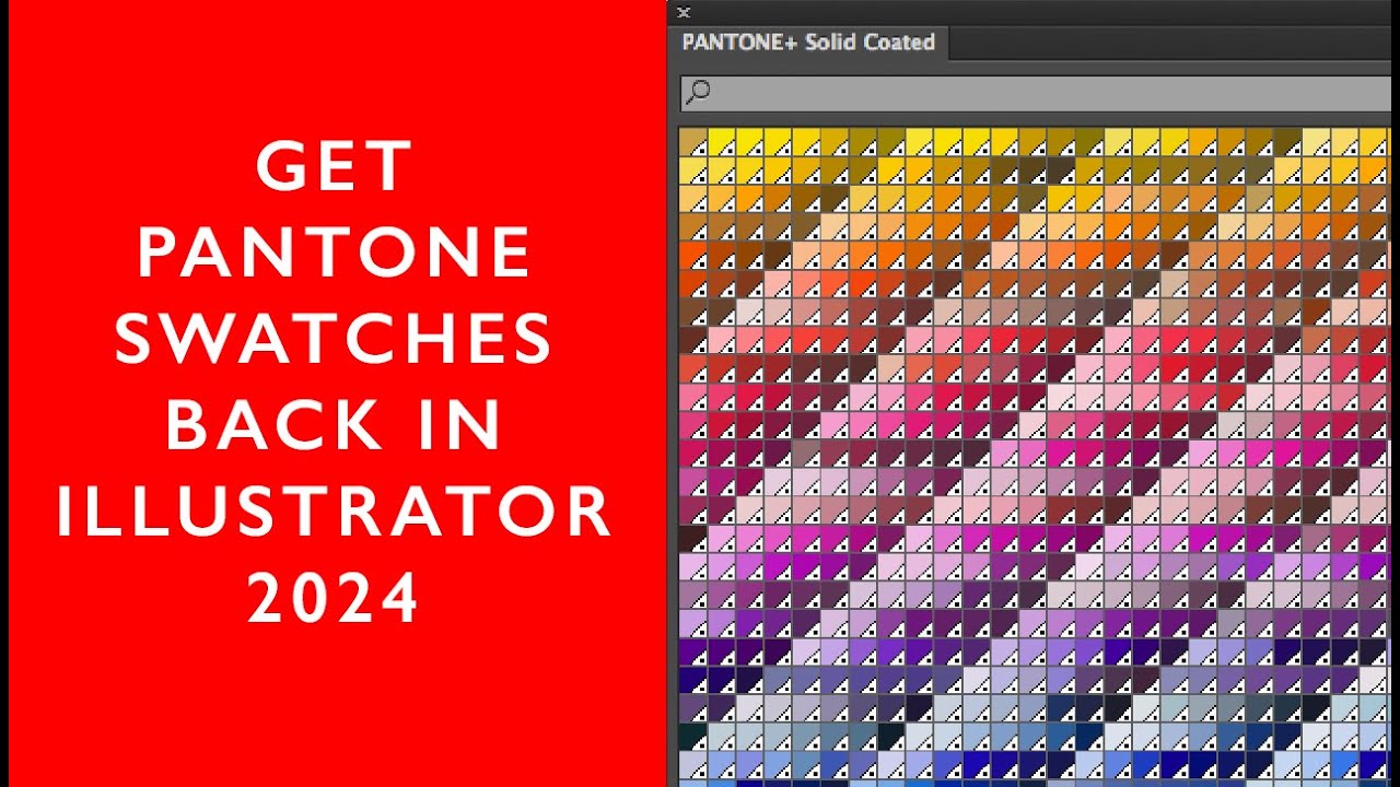 Here's how to add Pantone Color Swatches back into Adobe Illustrator 2024.