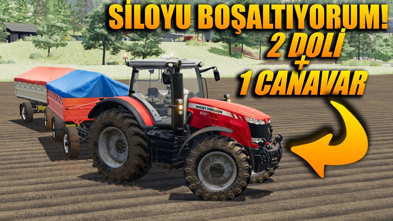 SİLOYU BOŞALTIYORUM! 2 DOLİ + 1 CANAVAR! FARMING SIMULATOR 2019 TÜRKÇE!