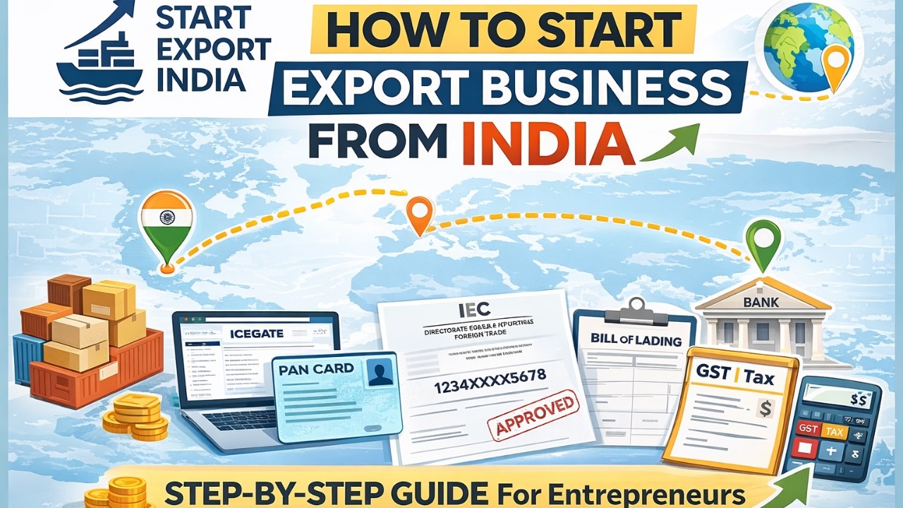 How to Start an Export Business from India | IEC, GST & Shipping Explained