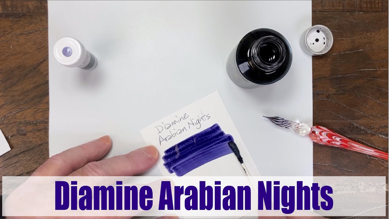 Diamine Shimmertastic Arabian Nights writing sample