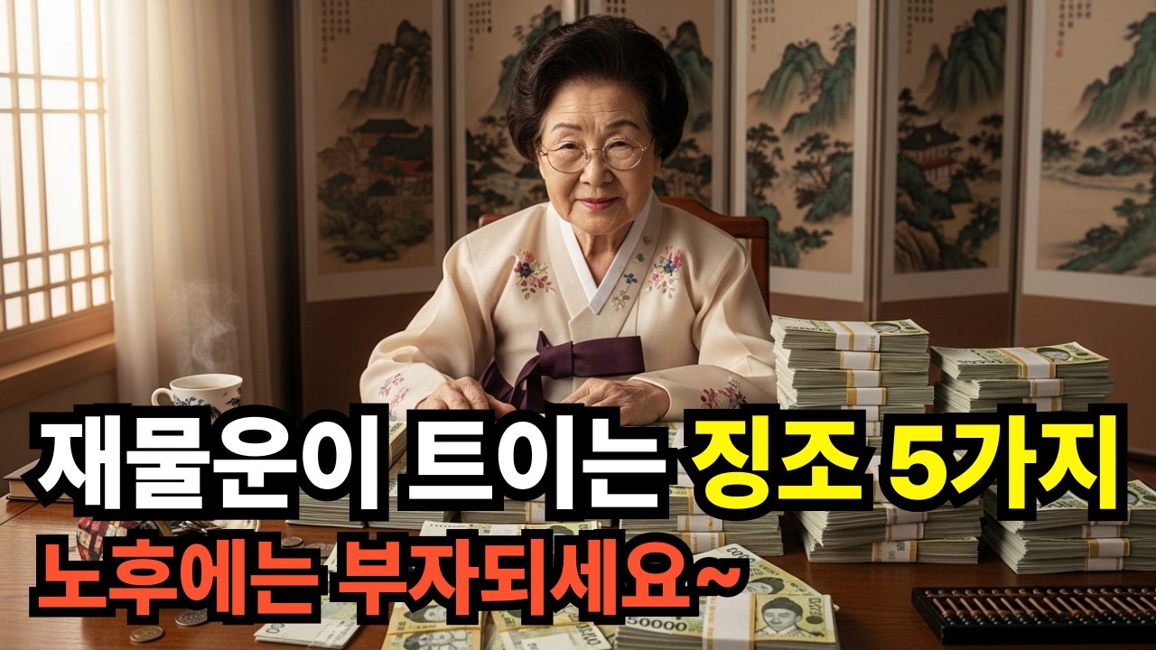 재물운이 트이는 징조 5가지#정보#인생사#돈#노후#조언#절약#건강#노후#대책#병#예방#습관#노년#60대#70대#80대#90대#삶#인생