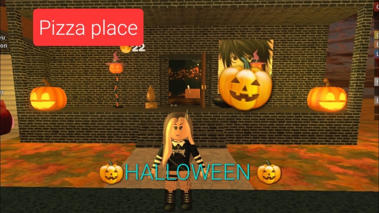 ROBLOX - Je décore ma maison d’halloween PIZZA PLACE 🎃👻