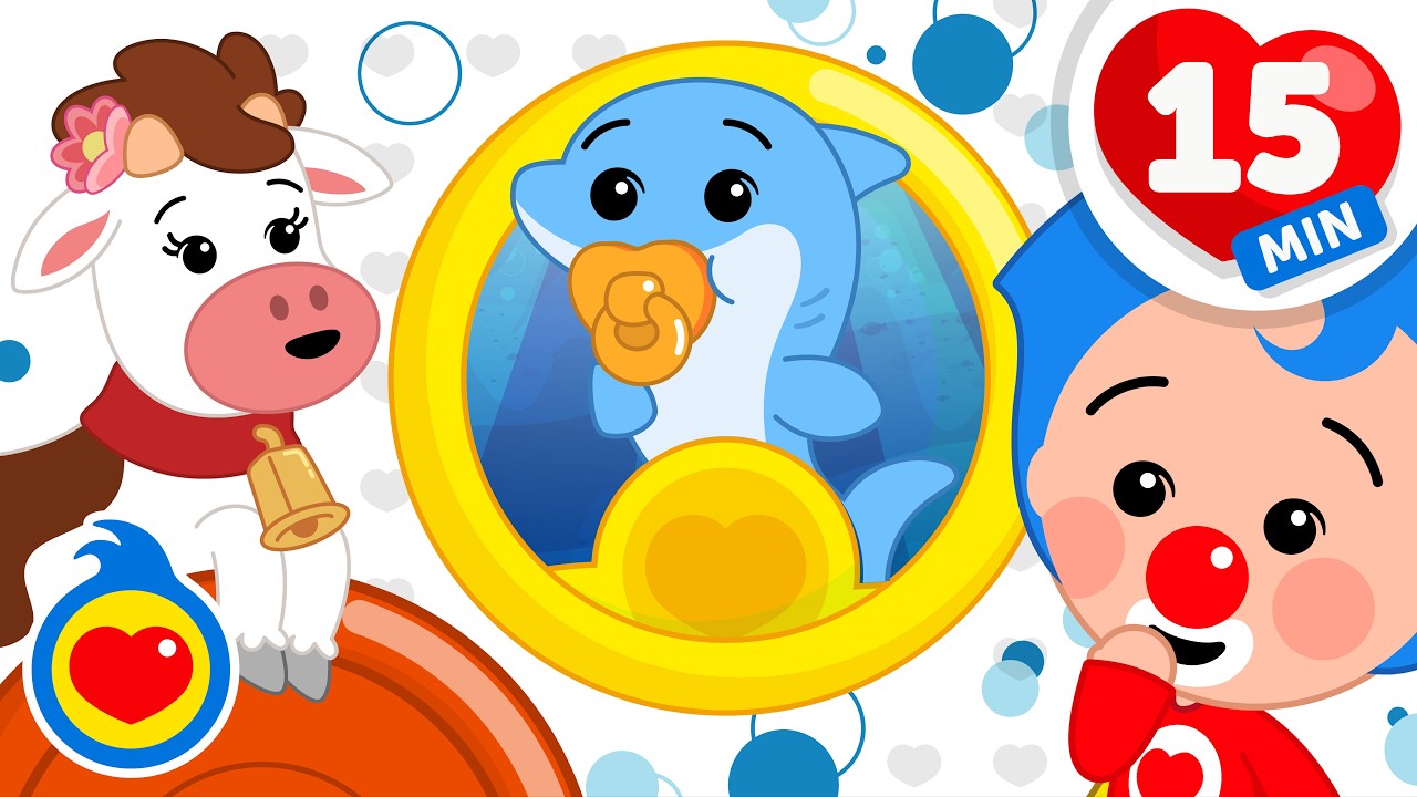 Vejo Vejo Janelas Coloridas 🦈✨ Baby Shark | 15 min﻿ de Vídeos Educativos com Um Herói do Coração ❤️