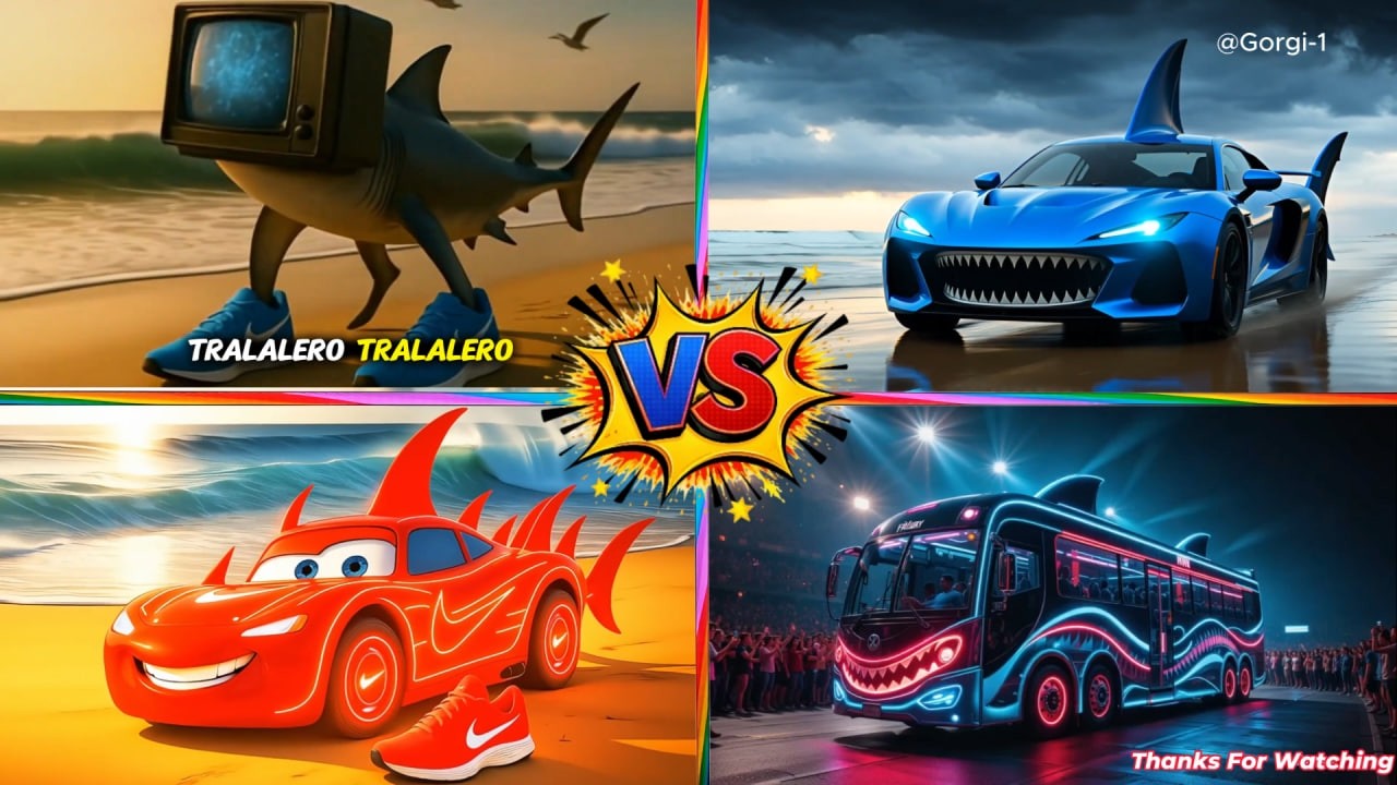 Shark Skibidi vs Shark Super Cars vs Shark McQueen vs Shark Bus~Tiles Hop EDM Rush