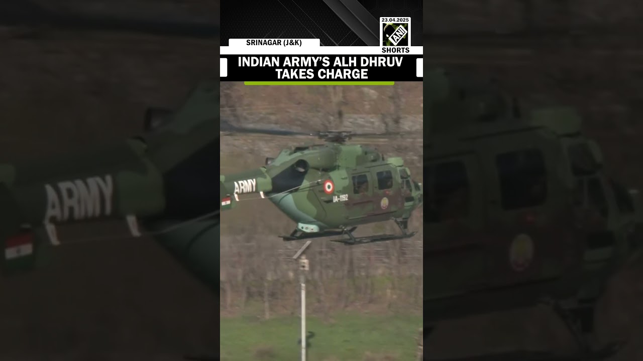 Indian Army’s ALH Dhruv helicopters fly in J&K in view of the ongoing counter-terrorism operations
