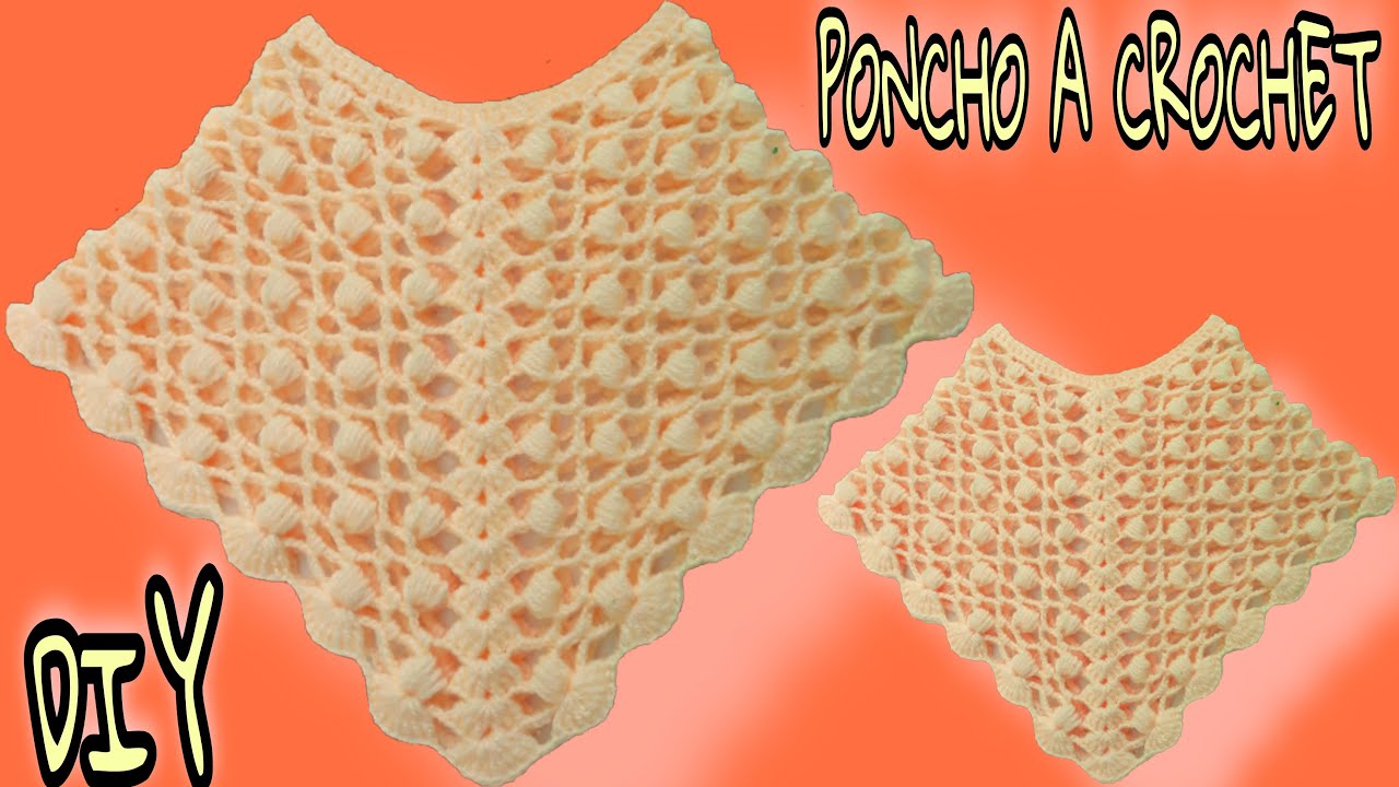 PONCHO/CAPITA tejida a CROCHET paso a paso (TODAS LAS TALLAS)