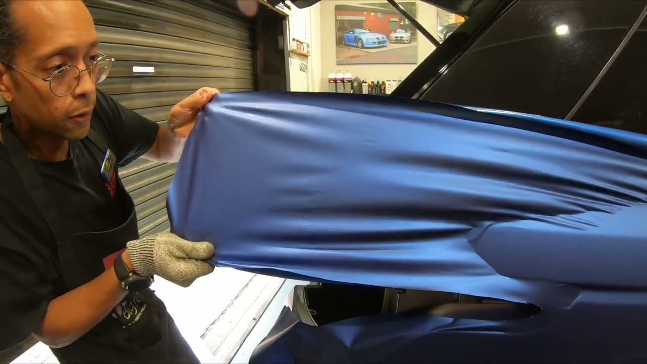Vinyl wrapping a range rover sport SO CLEAN it looked like PAINT! | ASMR | No music |