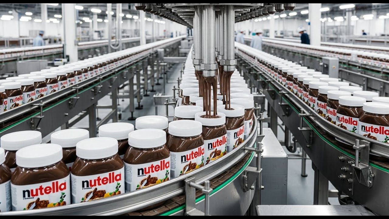 How Nutella Is Mass-Produced in Factories | Inside the Chocolate Spread Production Line