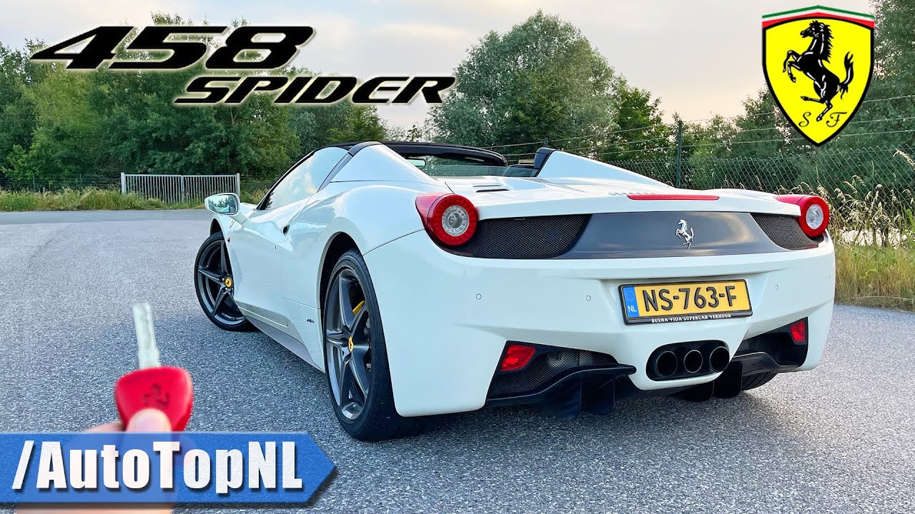 FERRARI 458 Spider REVIEW on AUTOBAHN [NO SPEED LIMIT] by AutoTopNL