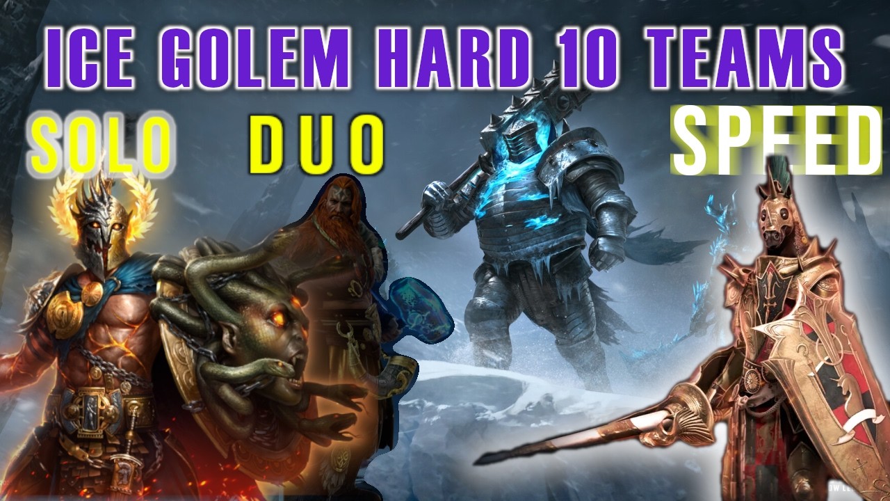 Ледяной голем (Хард) &mdash; 10 команд: соло и скорость! | Raid: Shadow Legends