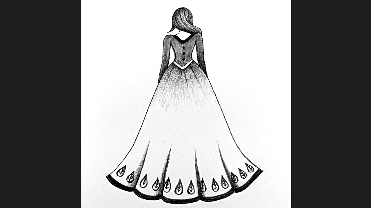 How to draw a girl with lehenga || Drawing tutorial || Step by step drawing for beginners 