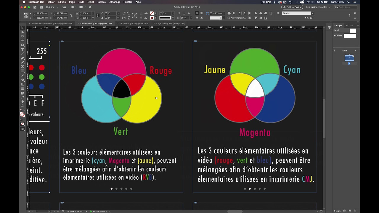 La couleur… CMJN RVB et Hexadecimal