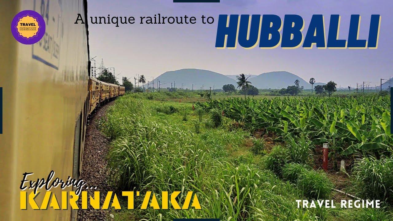 17330 Vijayawada Jn. to SSS Hubballi Jn. Express took us to Hubli through a unique rail route