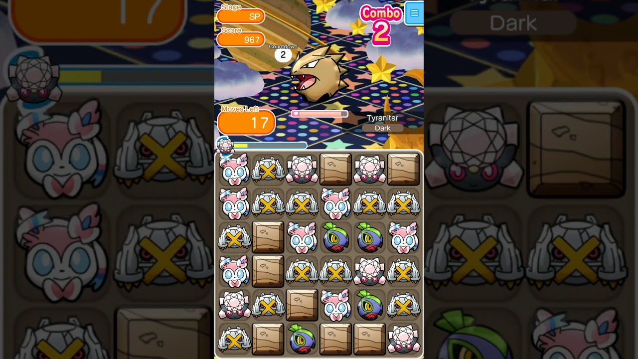 Pokemon Shuffle - Tyranitar (Shiny) - 20190903