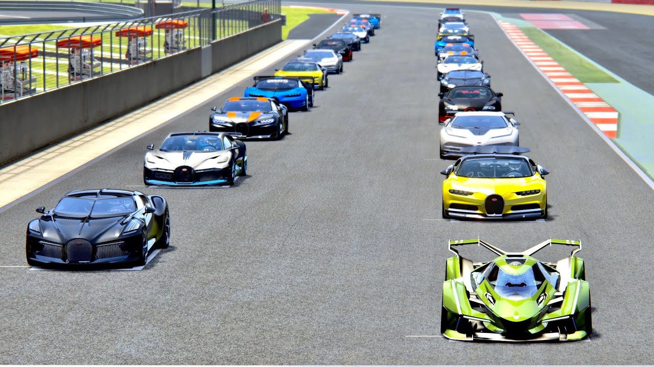 Lamborghini V12 Vision Gran Turismo vs Bugatti Hypercars - Silverstone