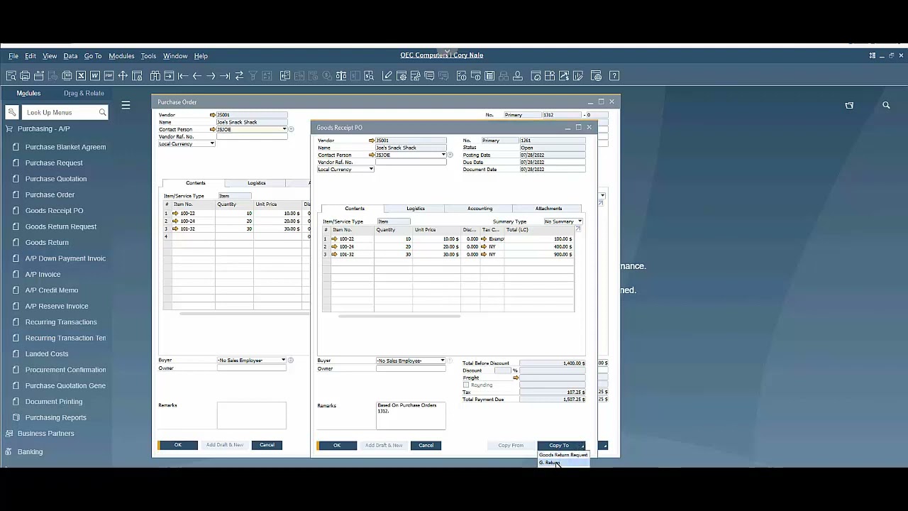 How-To: Purchase Order to Payment Workflow