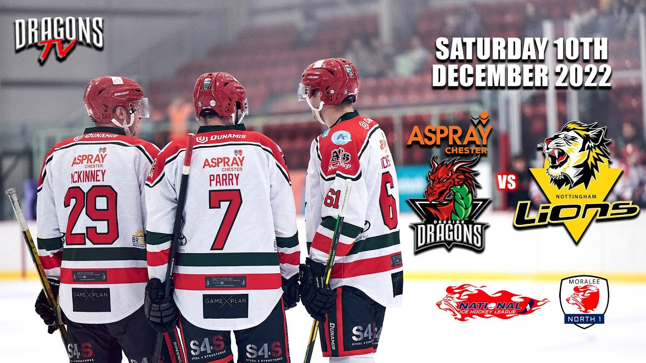 Deeside Dragons V Nottingham Lions, Aspray Chester Deeside Dragons ice hockey club first home game..
