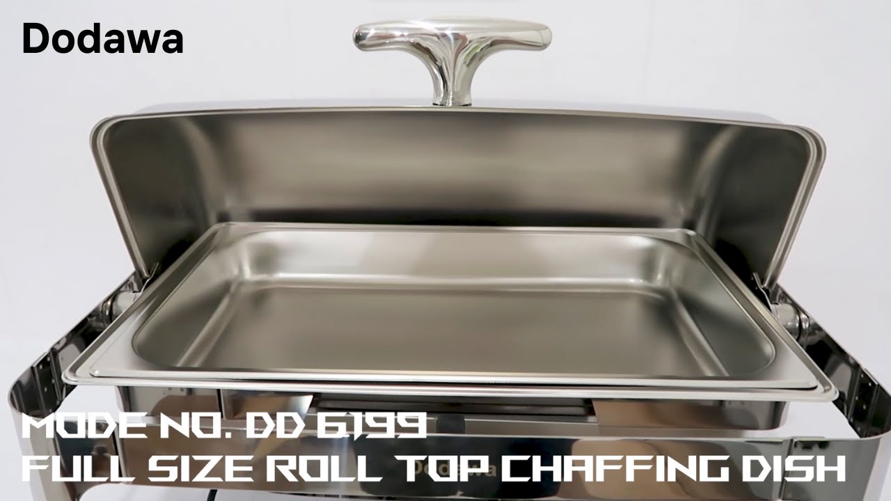 DD6199 Full Size Roll Top Chafing Dish Elektrik & Gas Kapasitas 9 Liter / Alat Makan Prasmanan