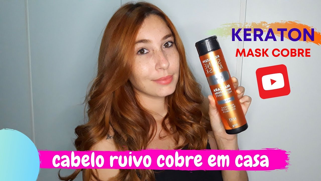 MASCARA KERATON SHINE MASK COBRE | TONALIZANTE RUIVO| MASCARA RUIVA| RESENHA RUIVO COBRE| ISADORA M