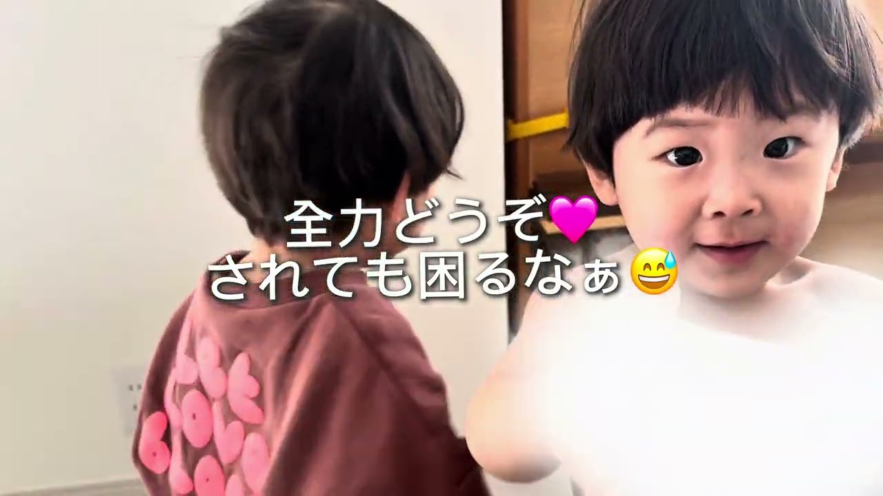 双子Power炸裂⚡やめてほしい時ほど仲がいいあるある【2歳0ヶ月】