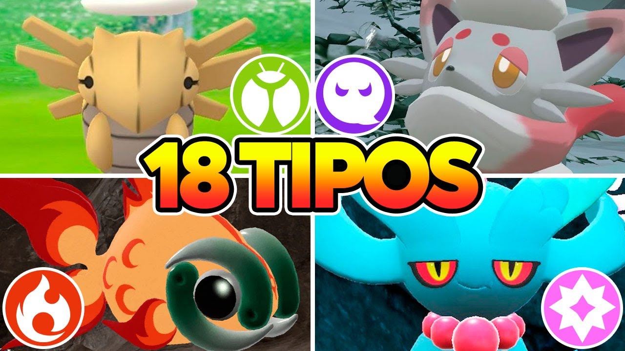 MEU POKÉMON FAVORITO DE TODOS 18 TIPOS EXISTENTES EM 2022!!