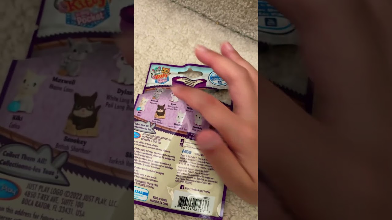 Opening kitty in my pocket blind bag!