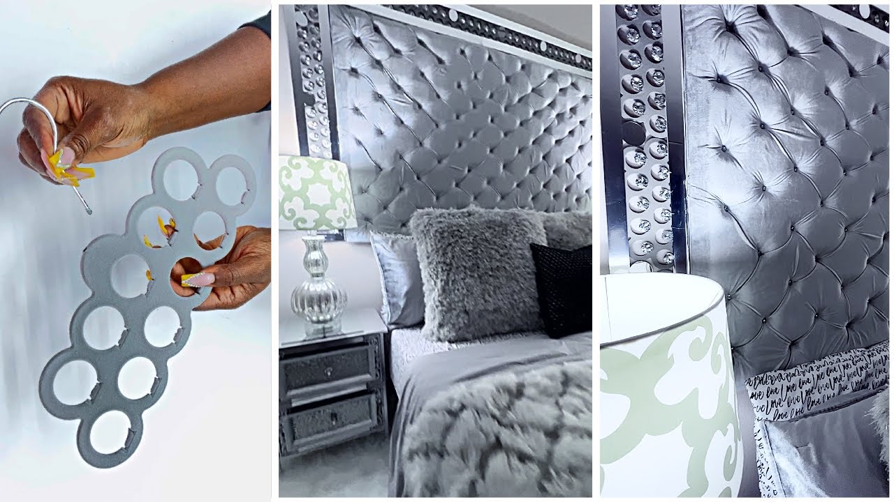 DOLLAR TREE HEADBOARD! Turn HANGERS INTO A LUXURY HEADBOARD!