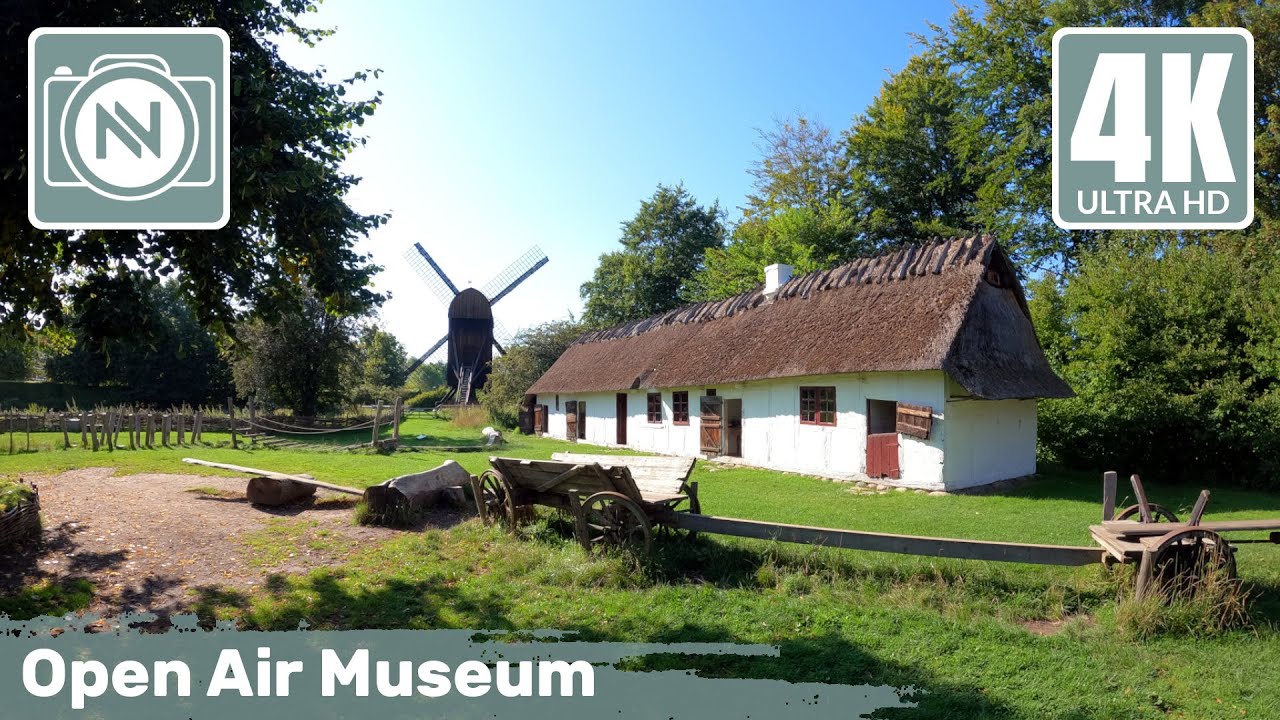 4K Virtual Tour - Open Air Museum - A walk trough 350 years of historie in Danish farmer folklore👨‍🌾